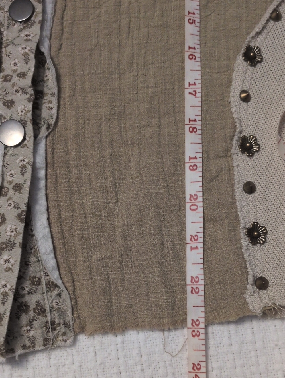 POL Cream Patchwork Boho Jean Jacket - Picture 8 of 11